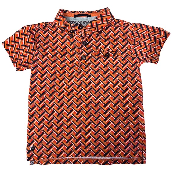 Baker by Ted Baker Other - Baker by Ted Baker Toddler Boys Orange Cotton Designer Golf Polo Shirt 2-3 Years
